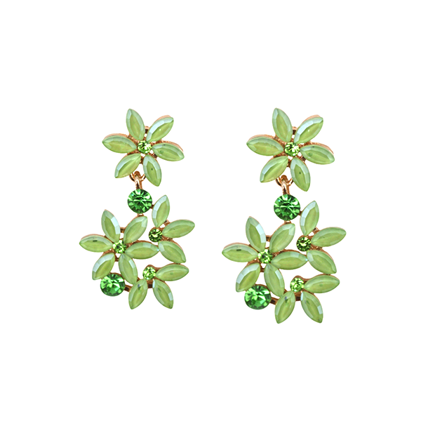 Pendientes lima flores