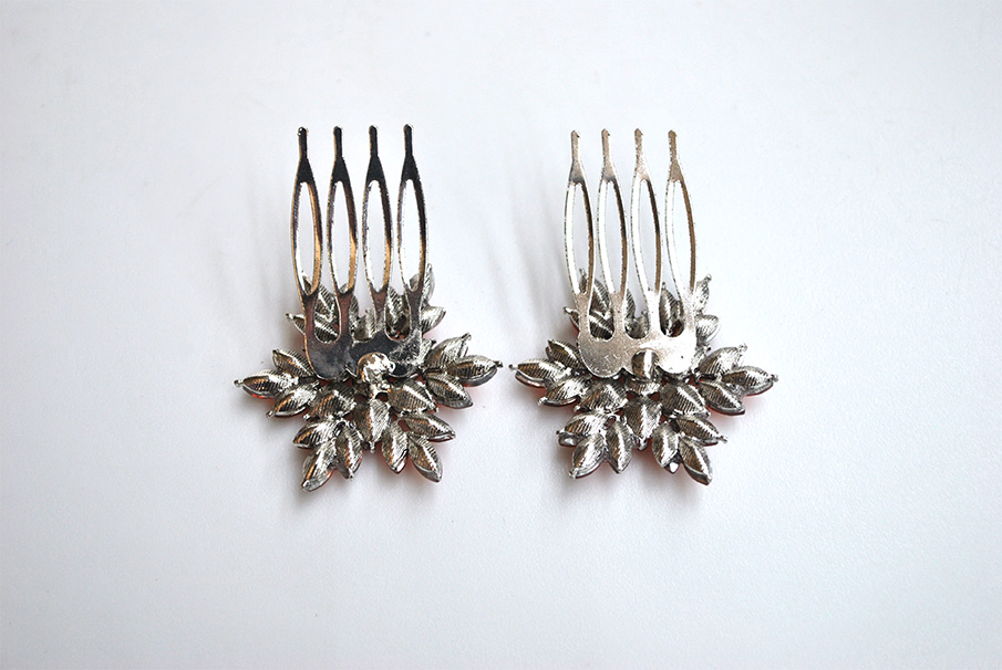 Pareja de peinetas naranjas - Imagen 3