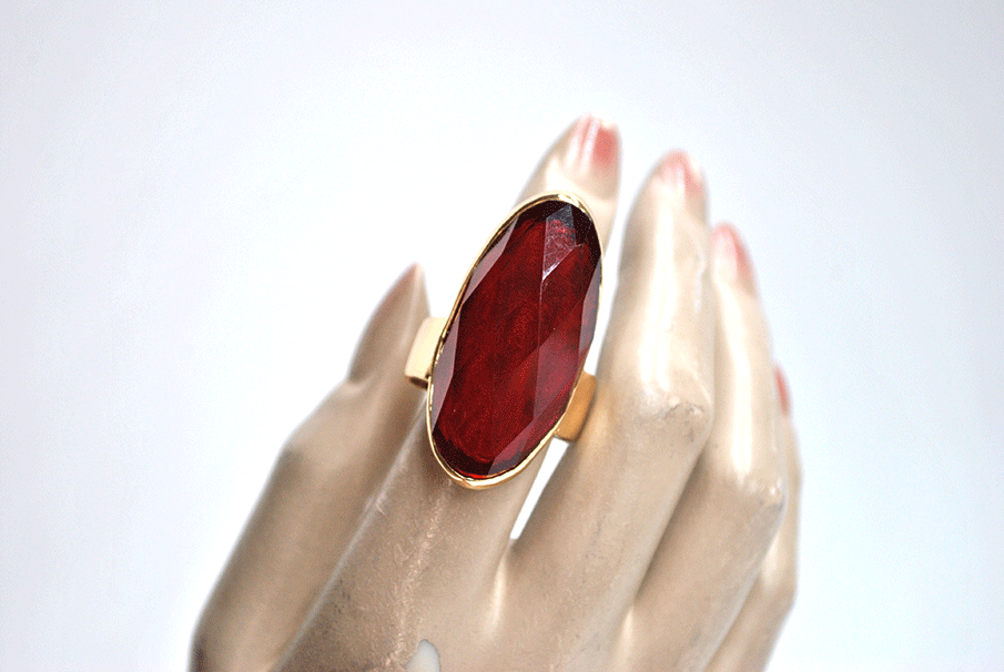 Anillo elástico burdeos - Imagen 4