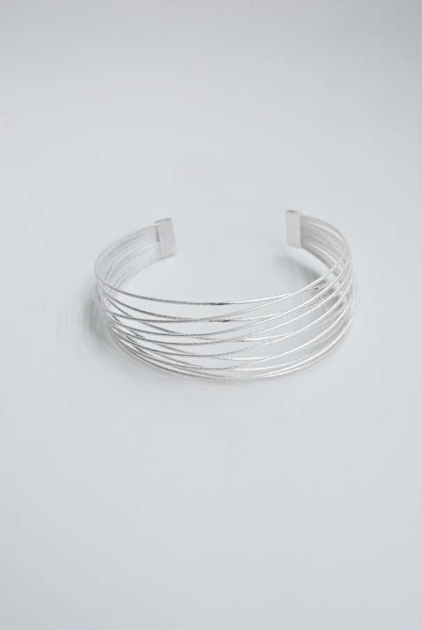 Choker plateada mate