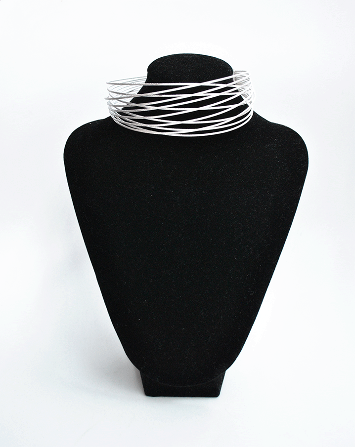 Choker plateada mate - Imagen 4