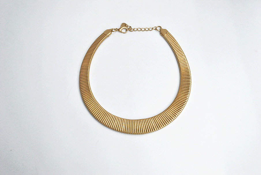 Gargantilla dorada tubos - Imagen 2