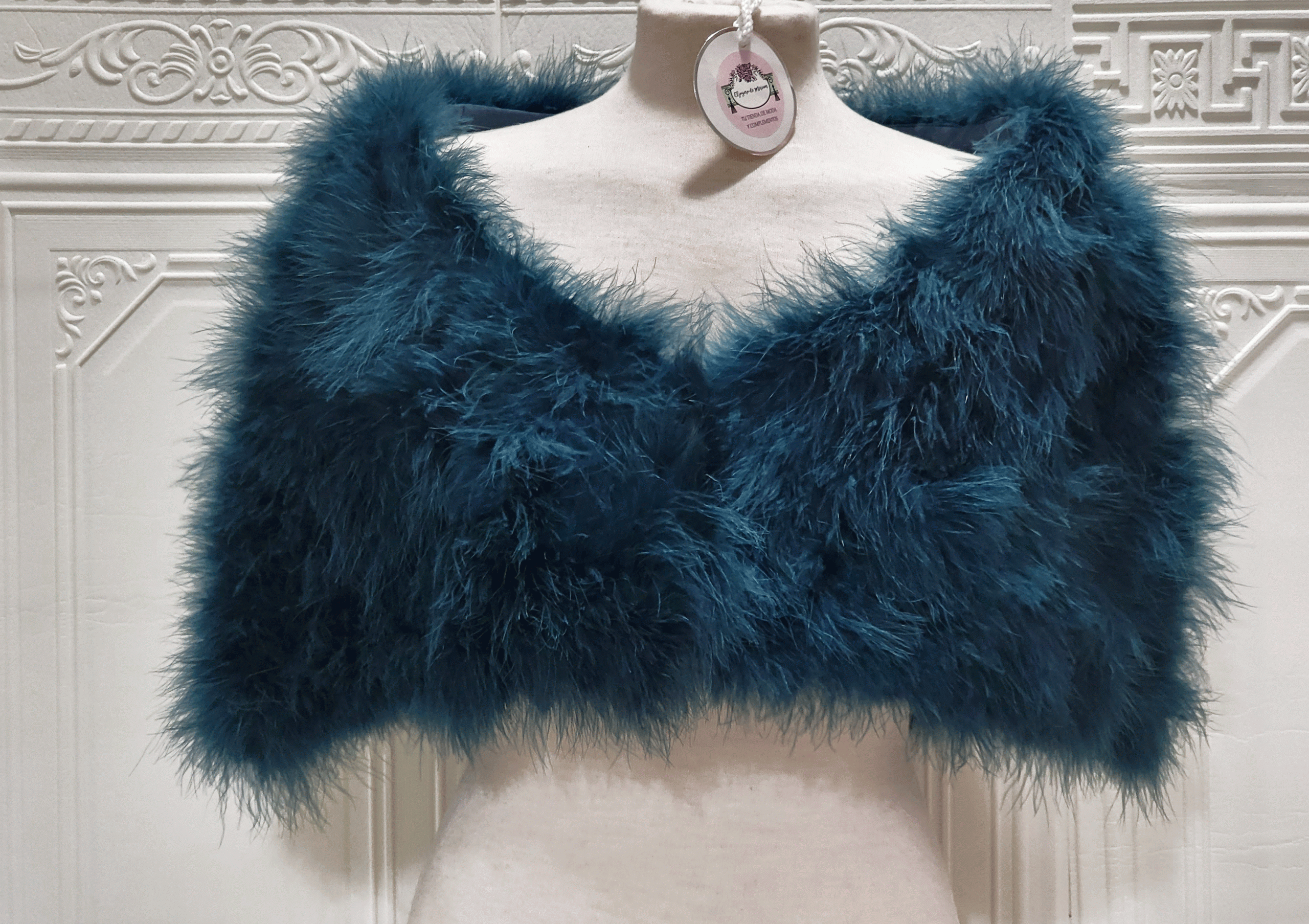 Estola azul petróleo oscuro - Imagen 2