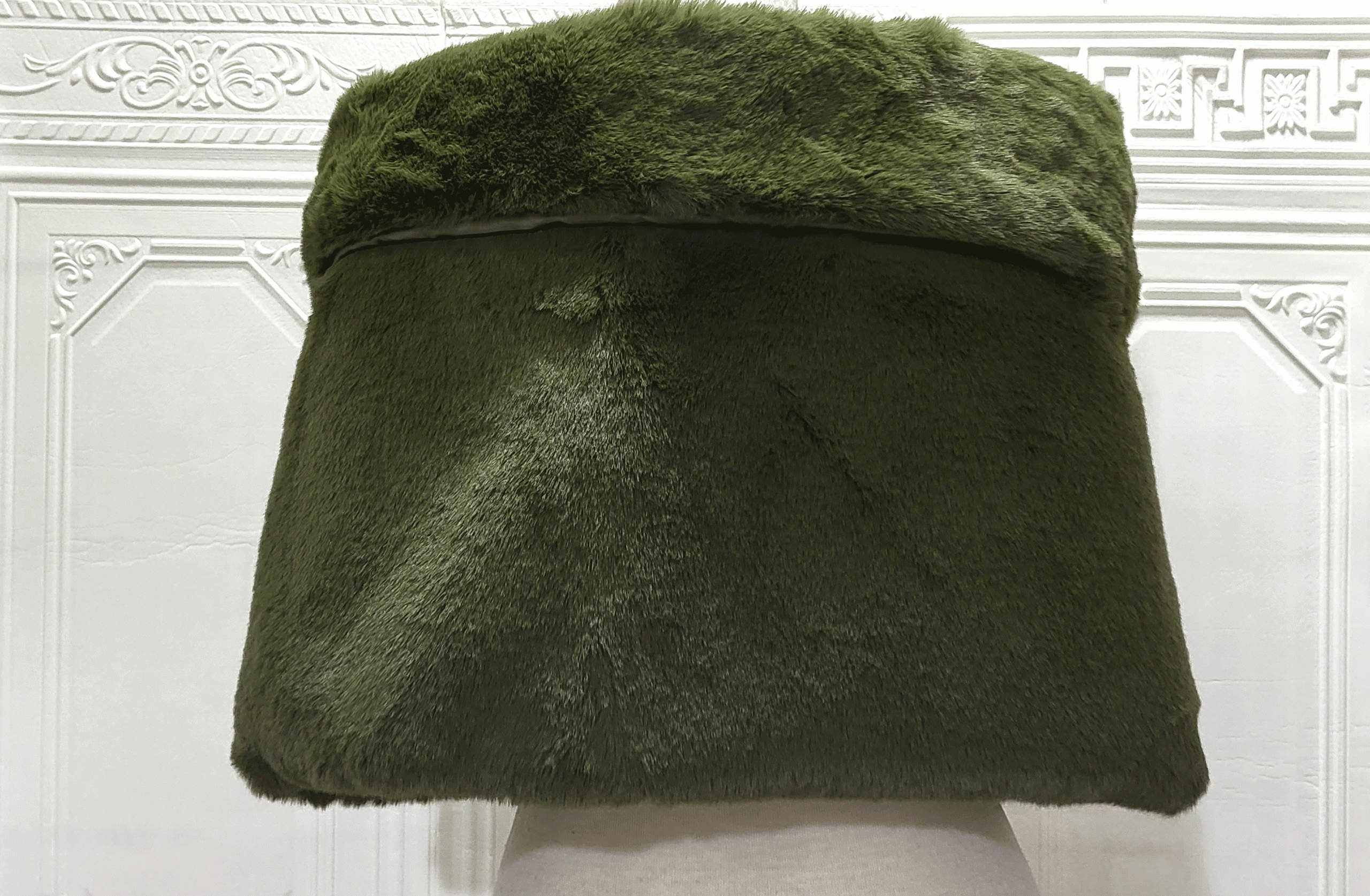 Estola verde kaki pelo sintético - Imagen 3