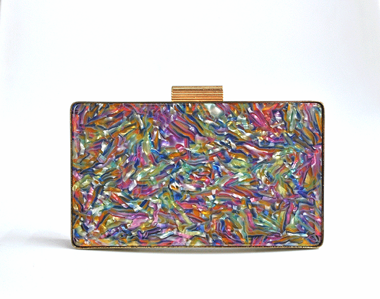 Clutch multicolor caja nácar - Imagen 2