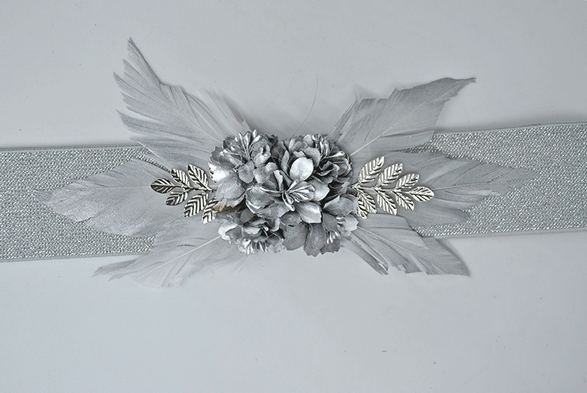 Cinturón de fiesta plateado - Imagen 3