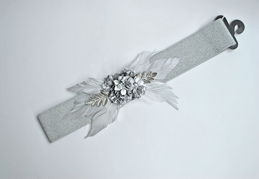 Cinturón de fiesta plateado - Imagen 2