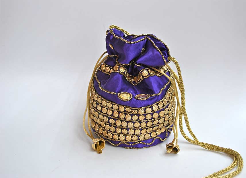 Bombonera morada de raso - Imagen 2