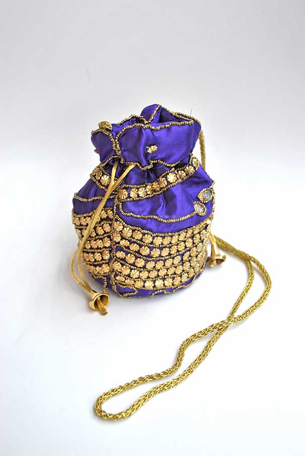 Bombonera morada de raso - Imagen 3