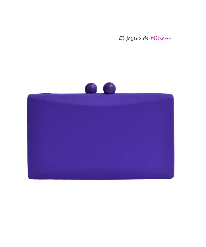Bolso clutch morado oscuro raso
