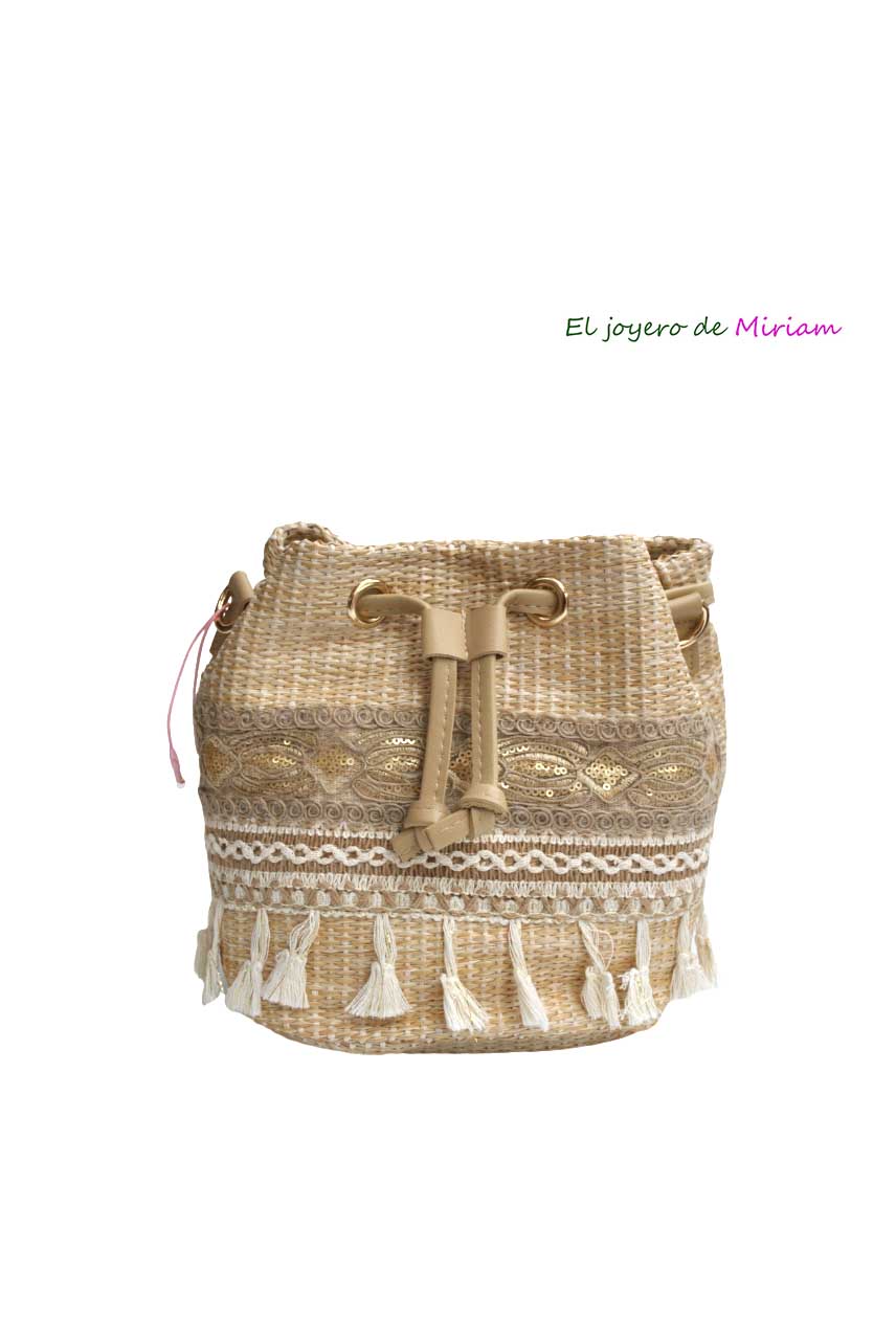 Bolso bandolera rafia