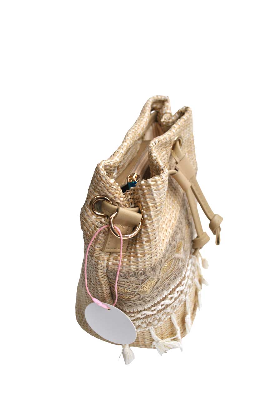 Bolso bandolera rafia - Imagen 2