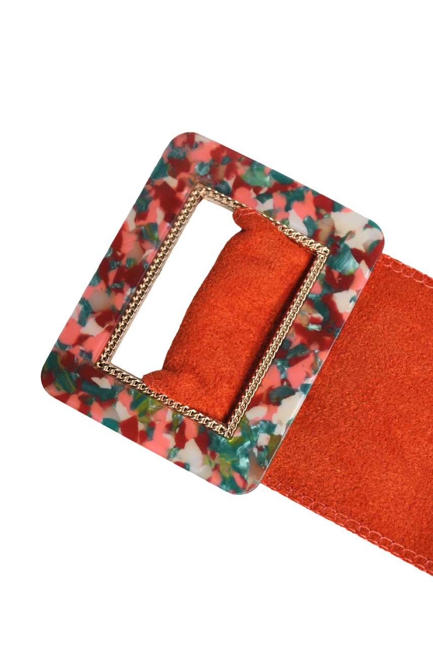 Cinturón naranja hebilla multi - Imagen 2