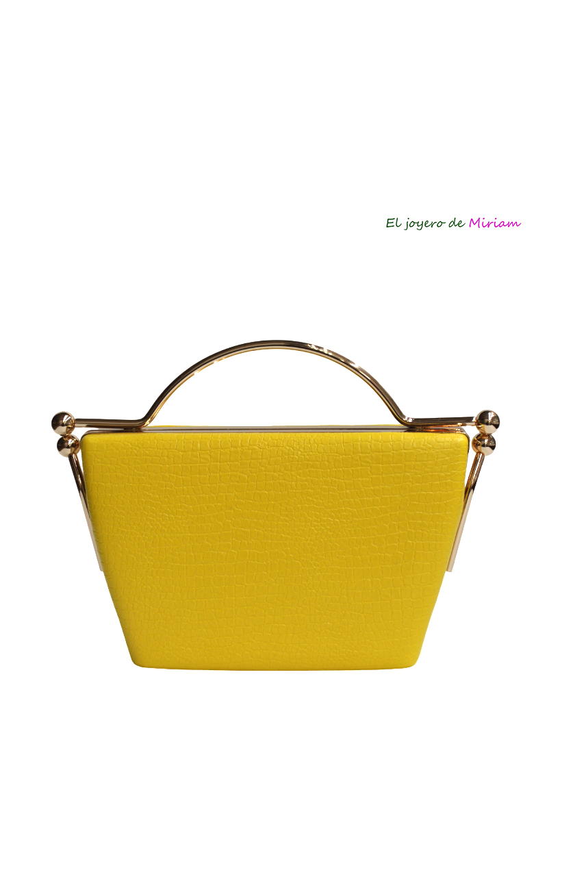 Clutch polipiel amarillo asa