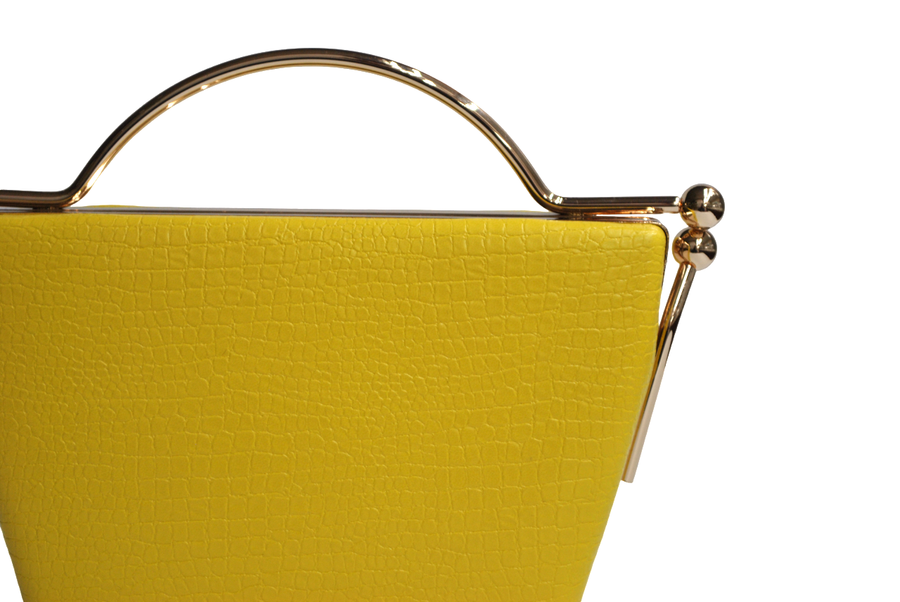 Clutch polipiel amarillo asa - Imagen 2