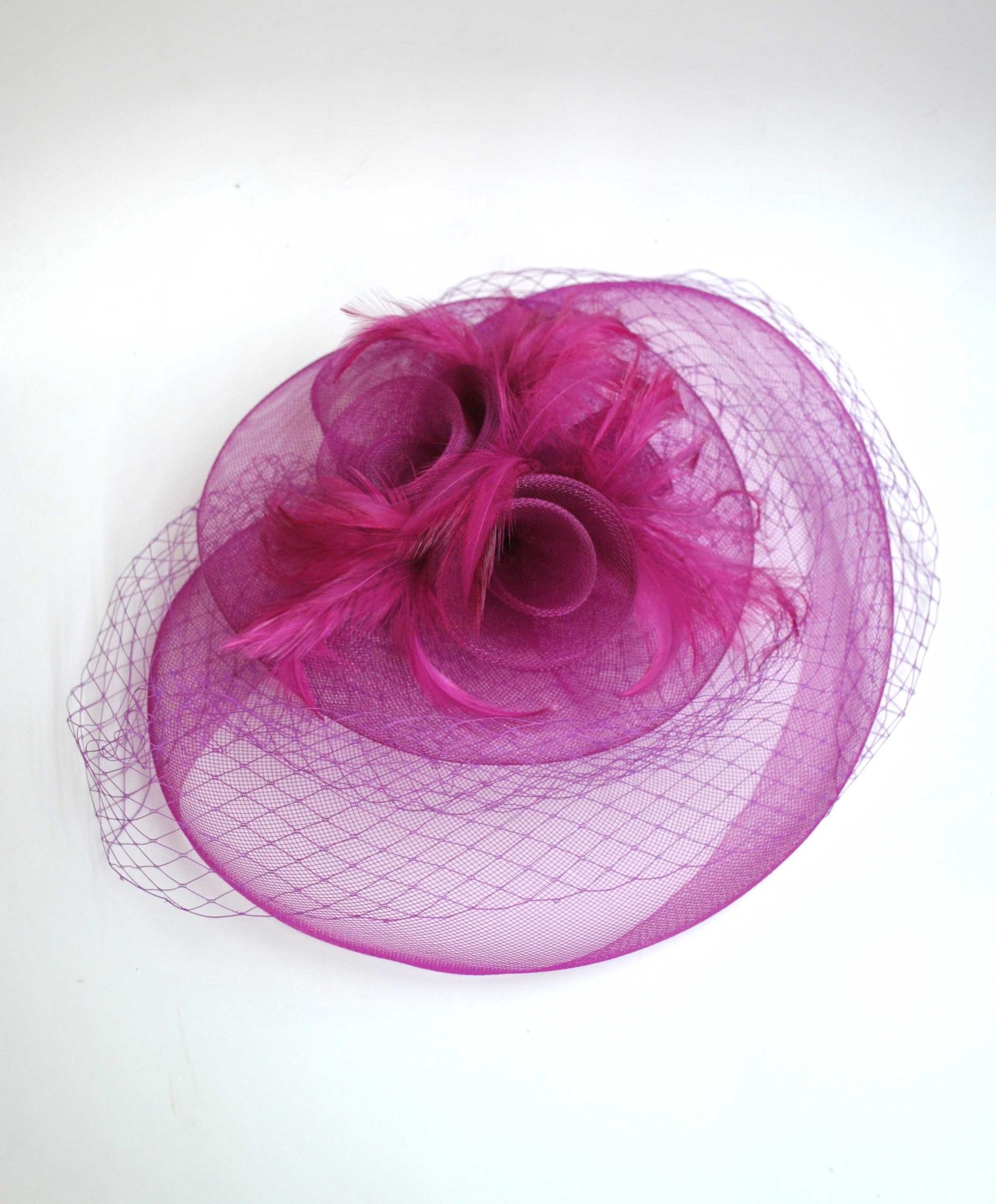 Tocado bugamvilla red y tul