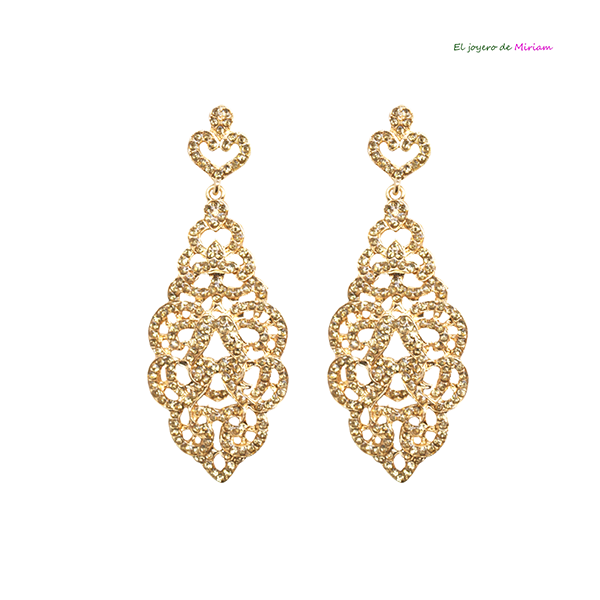 Pendientes dorados largos