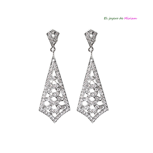 Pendientes vintage plateados