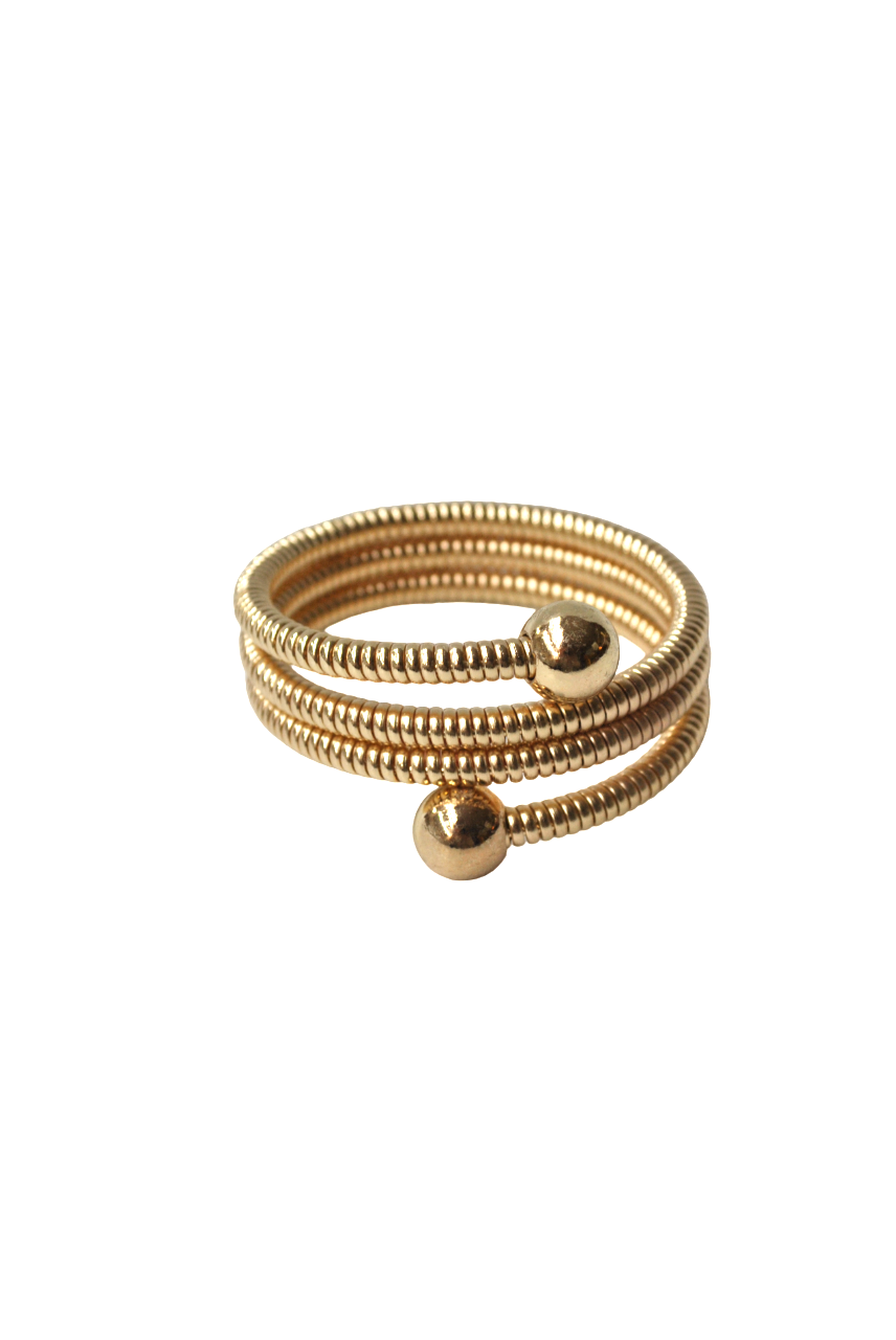 Pulsera dorada espiral