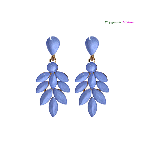 Pendientes fiesta azul celeste