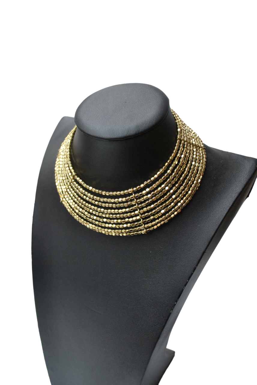 Choker dorada cuentas - Imagen 2