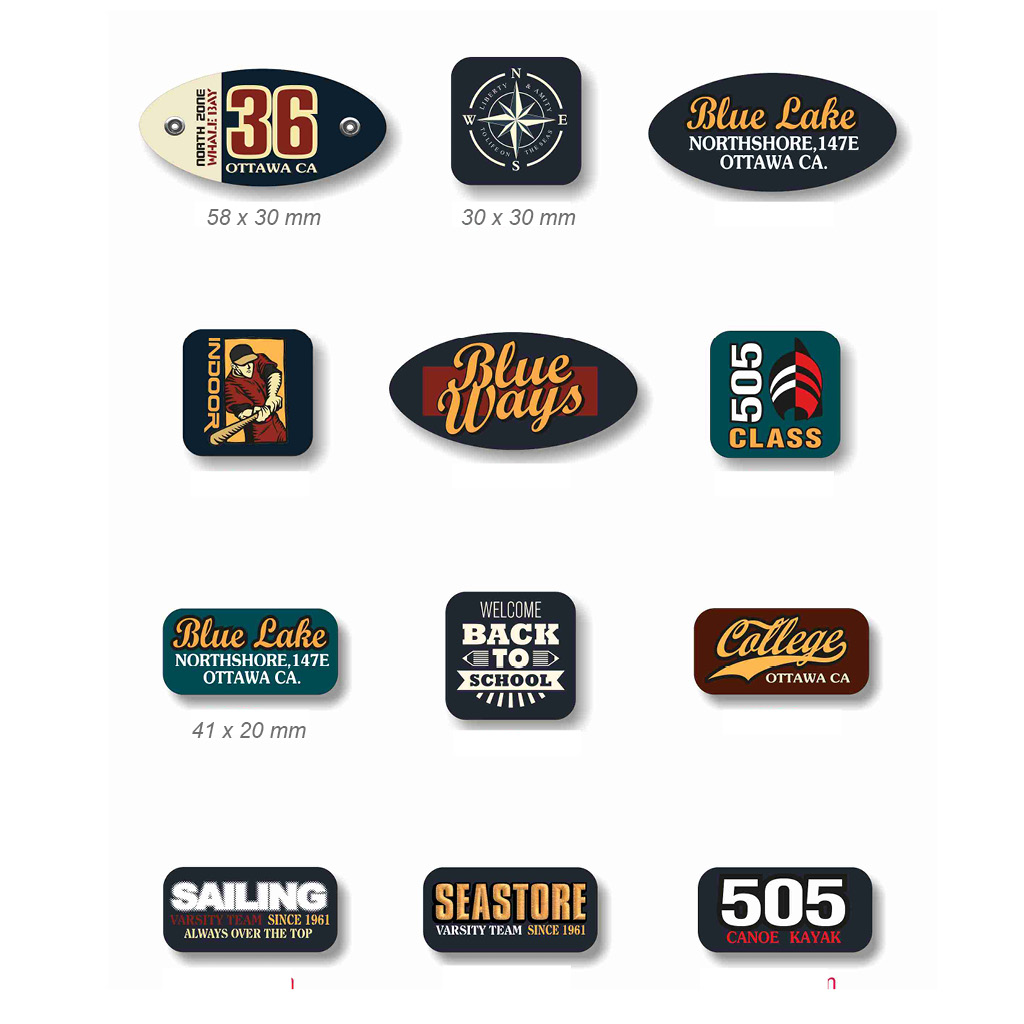 Expositor parches de deportes