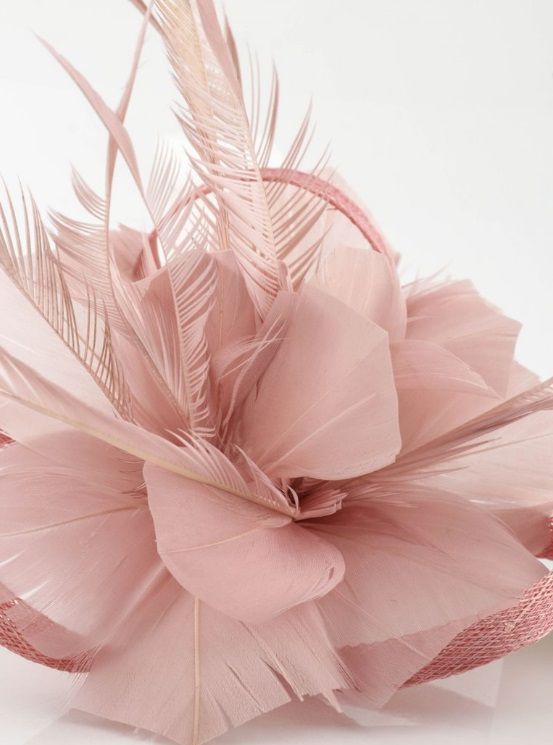 Flor tocado rosa nude - Imagen 3