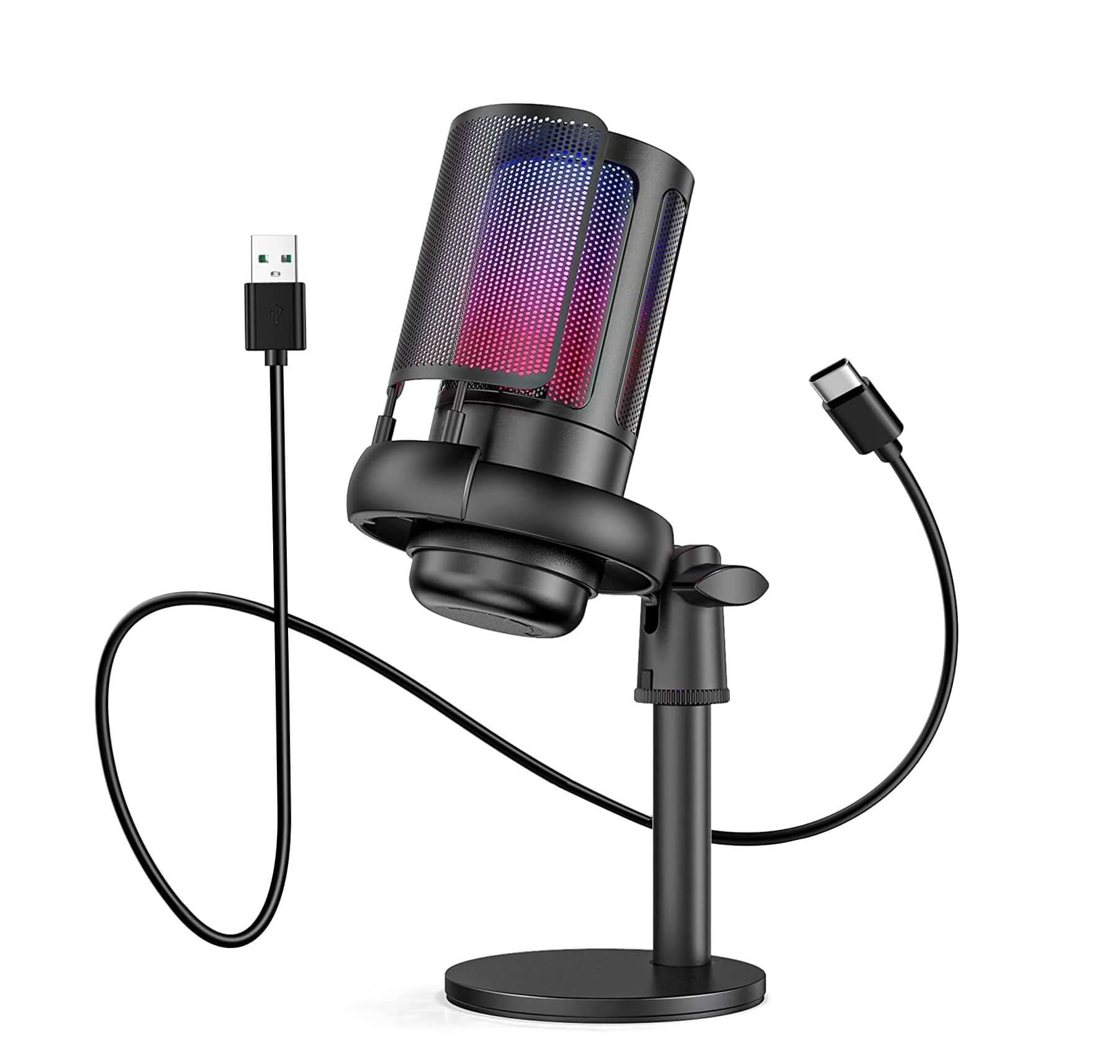 Micrófono USB Gamer RGB, Compatible Con PC/PS4/PS5/Mac