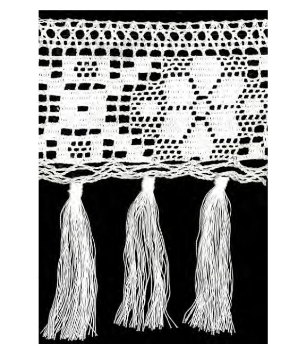 Encaje imitacion bolillo blanco