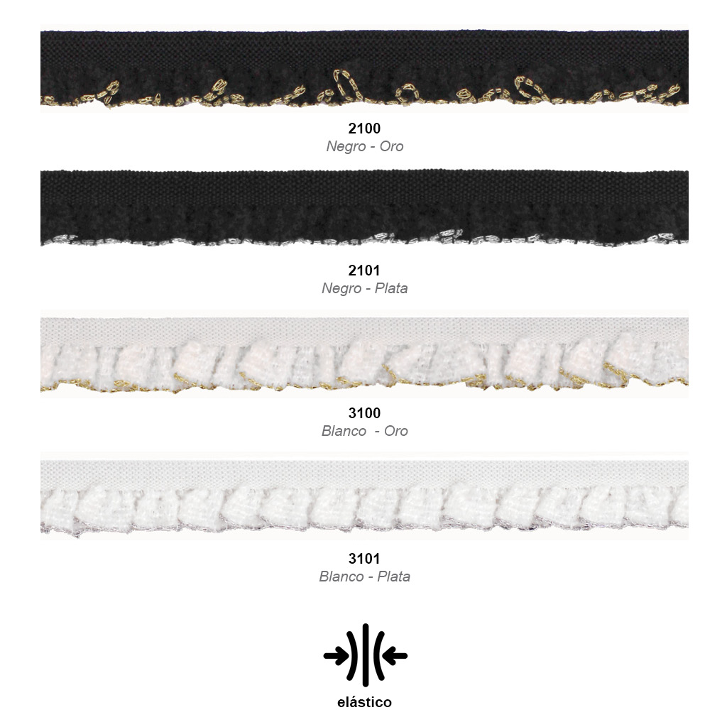 Volante elástico fruncido