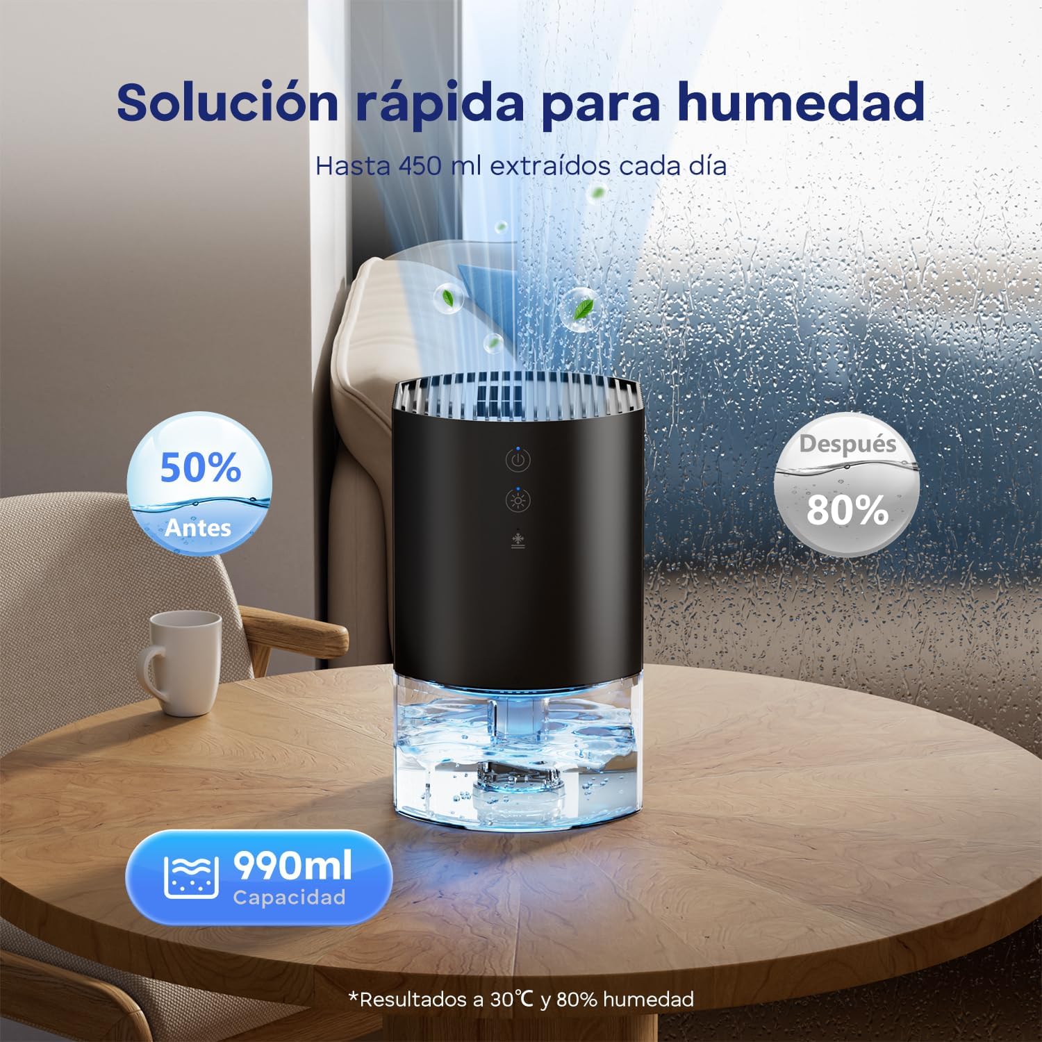 Deshumidificador Mini Portatil 990ML DH-CS17 - Imagen 5