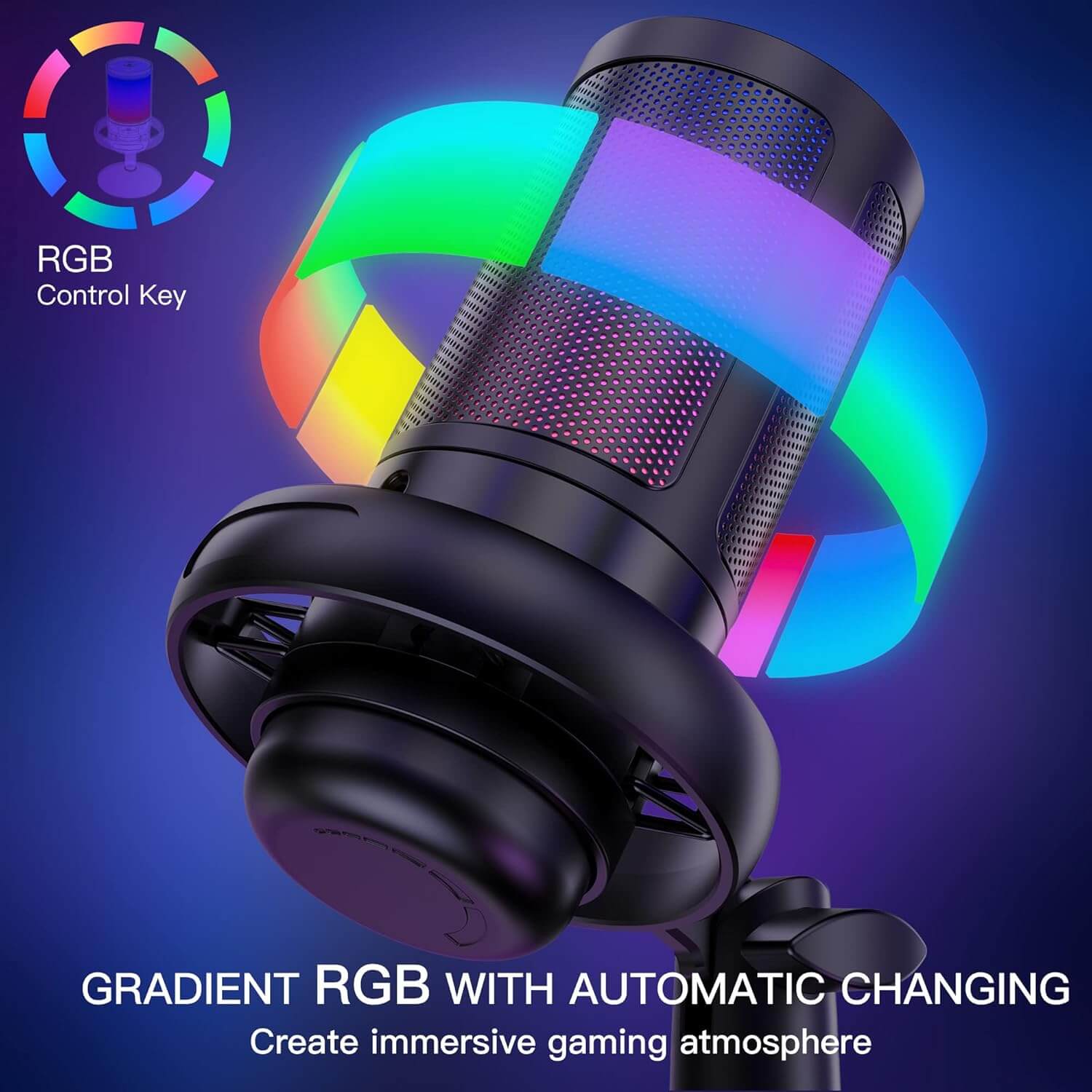 Micrófono USB Gamer RGB, Compatible Con PC/PS4/PS5/Mac - Imagen 2
