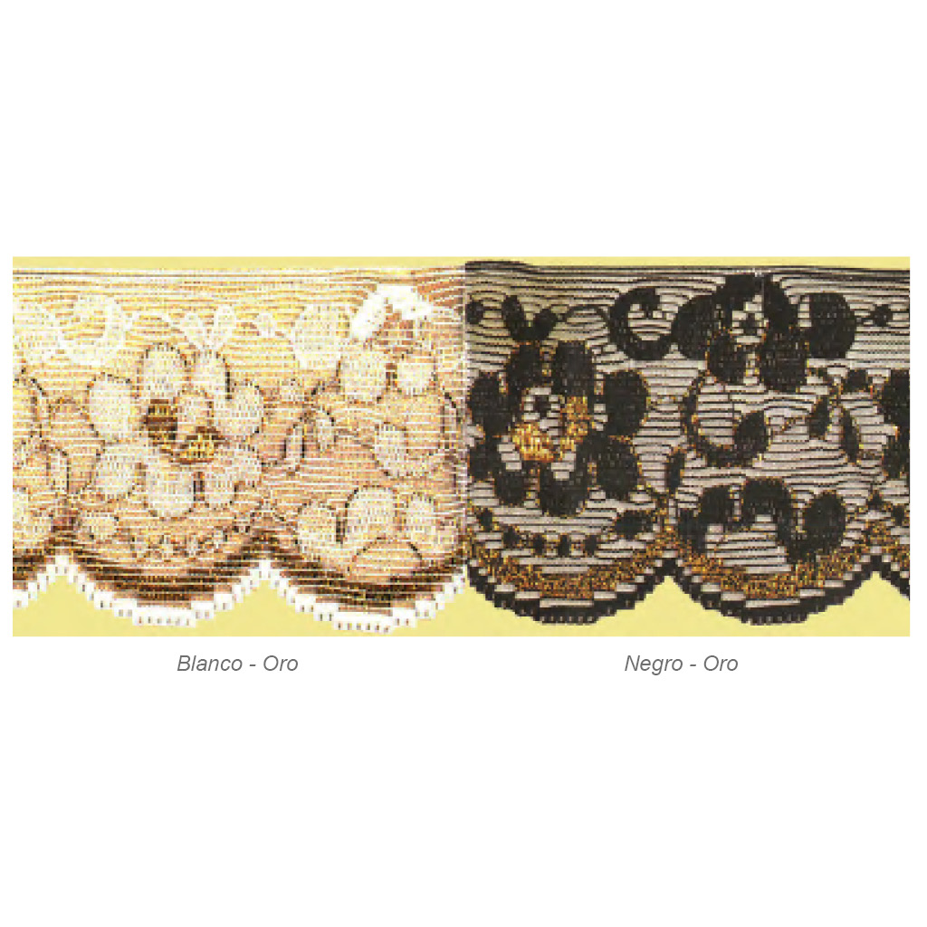 Encaje de nylon con lurex 50 mm