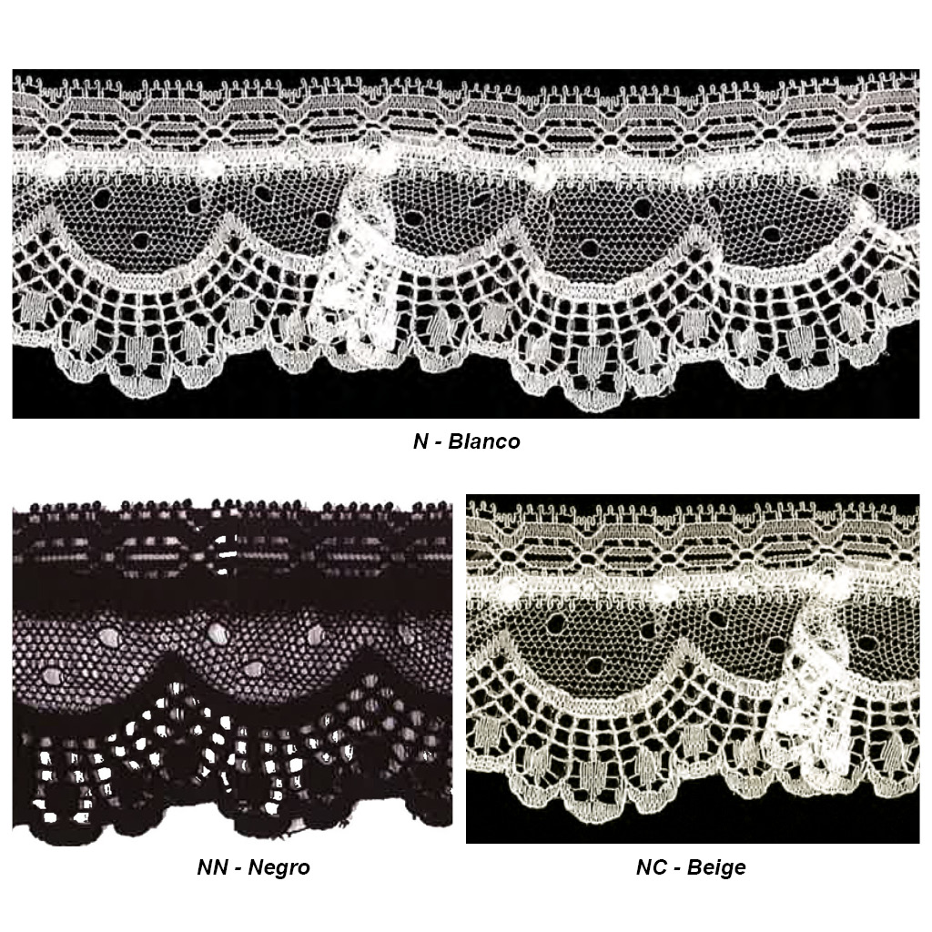 Encaje nylon rizado 40 mm