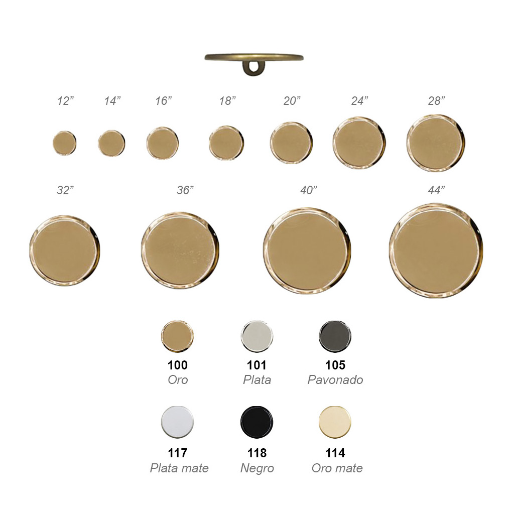 Boton metal plano nikel free - Imagen 2