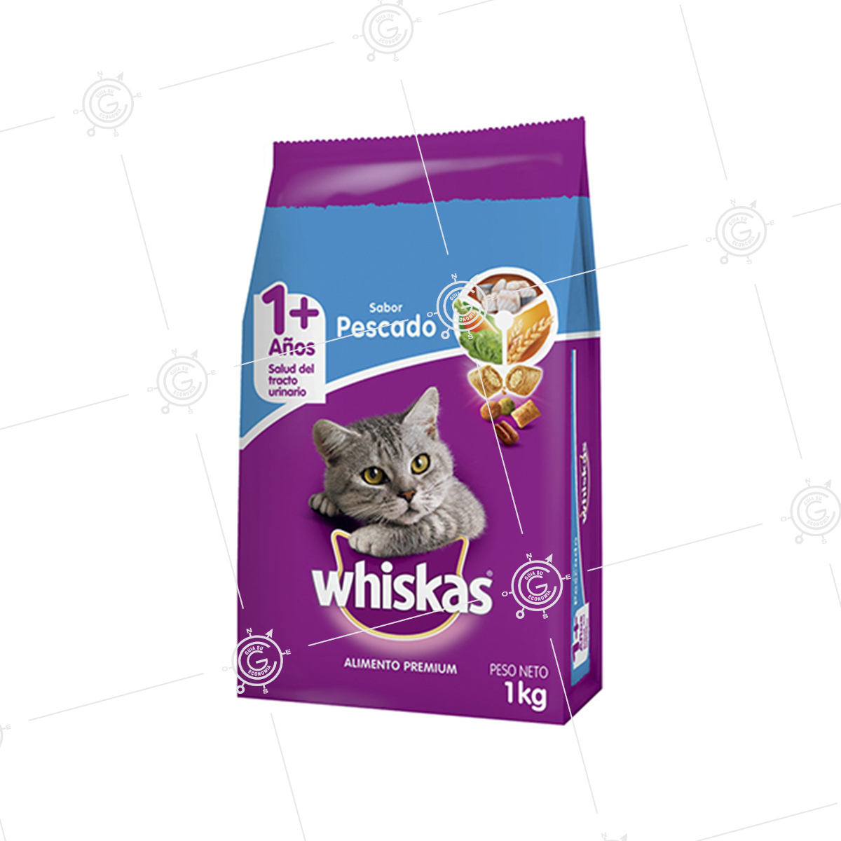 COMIDA P/GATOS WHISKAS PESCADO 1KG (10)