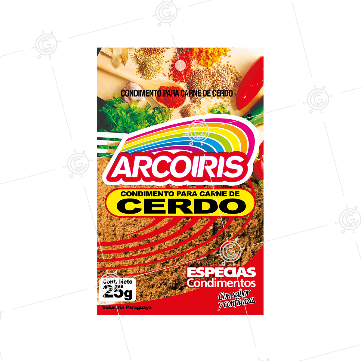 CONDIMENTO ARCO IRIS P/CARNE D/CERDO X 25GR (20)