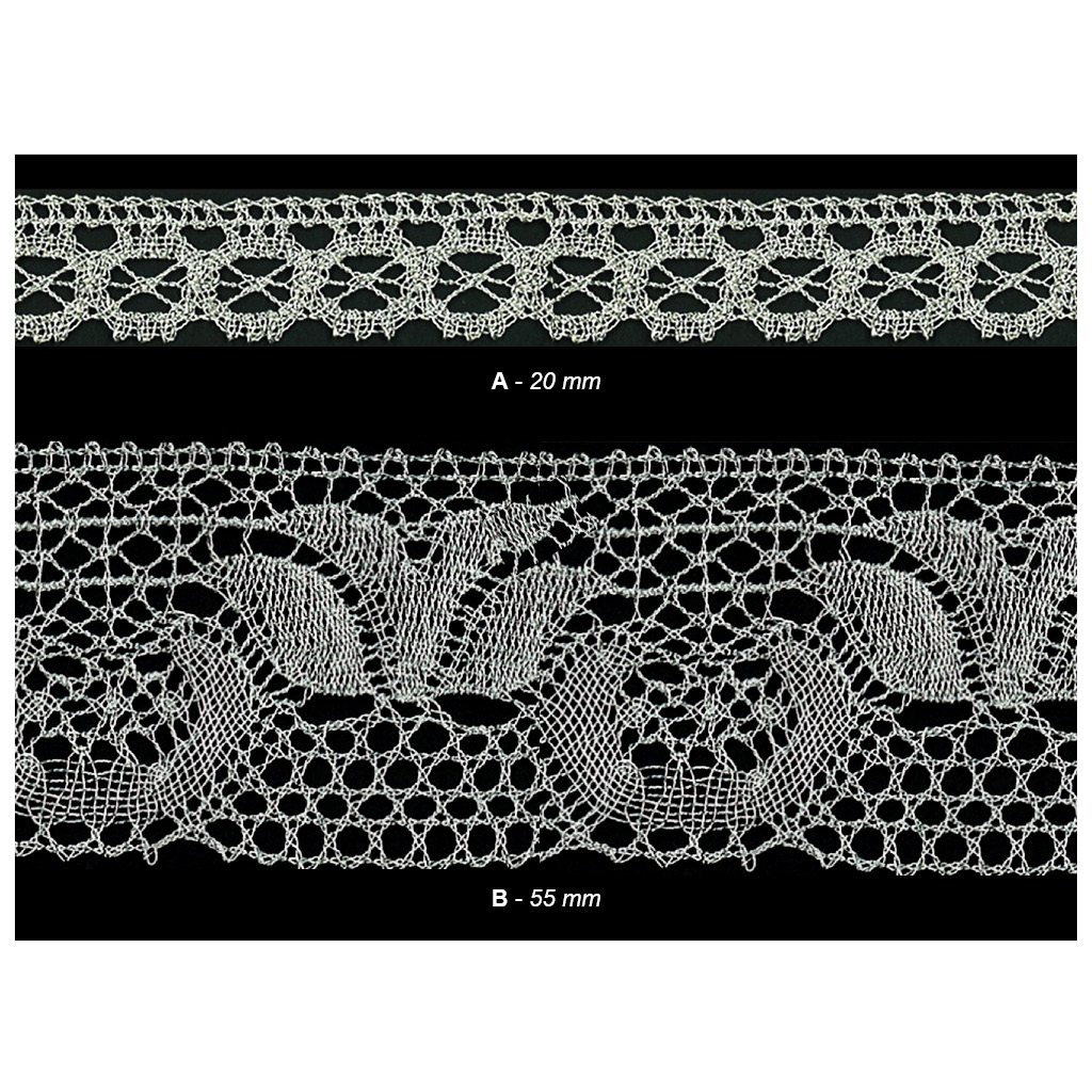 Encajes metalizados en plata