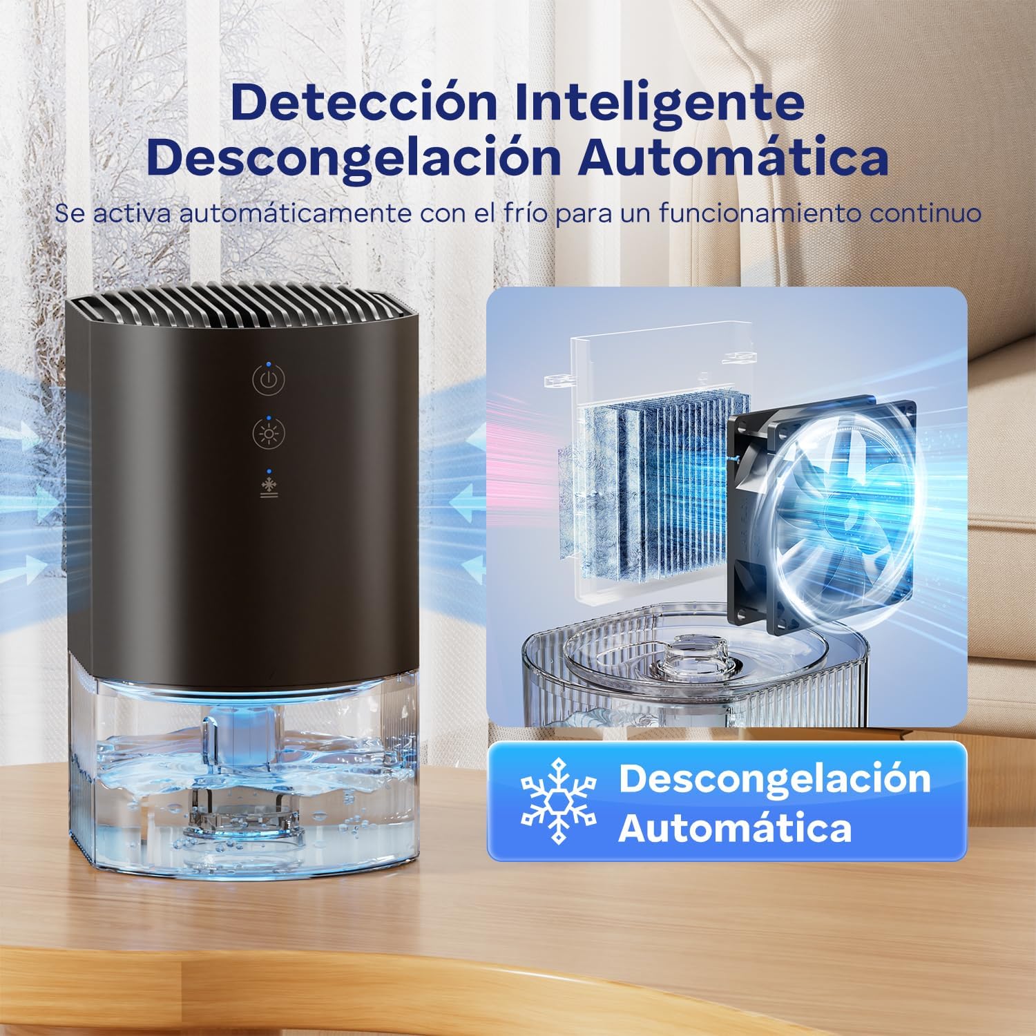 Deshumidificador Mini Portatil 990ML DH-CS17 - Imagen 4