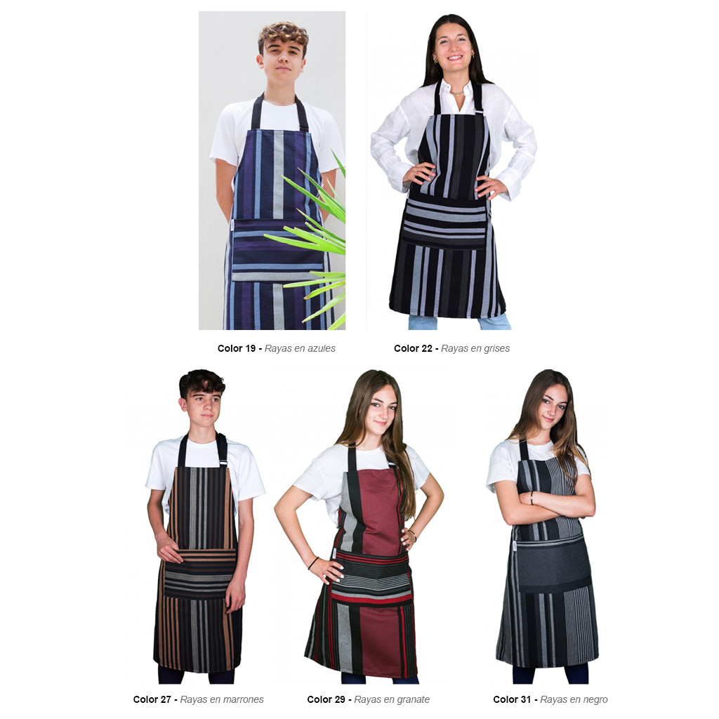Delantal a rayas