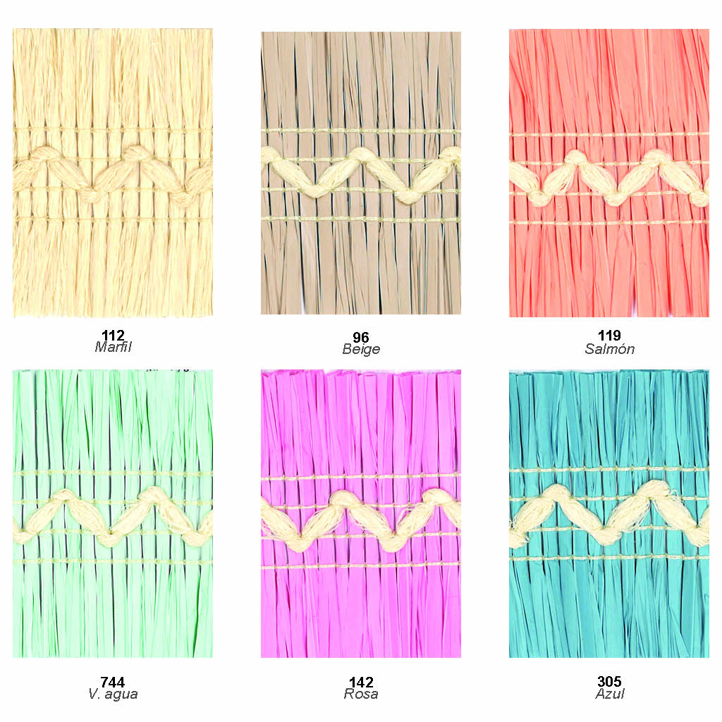 Doble fleco de rafia 70 mm