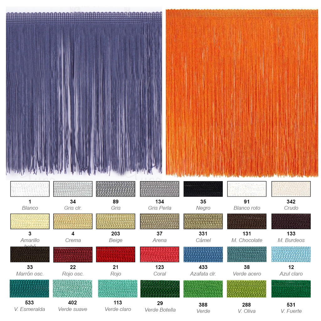 Fleco de rayón 5 – 10 – 15 – 20 – 25 y 30 cms