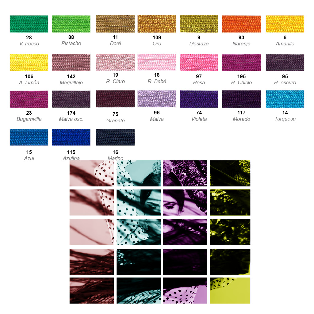 Fleco de rayón 5 – 10 – 15 – 20 – 25 y 30 cms - Imagen 2