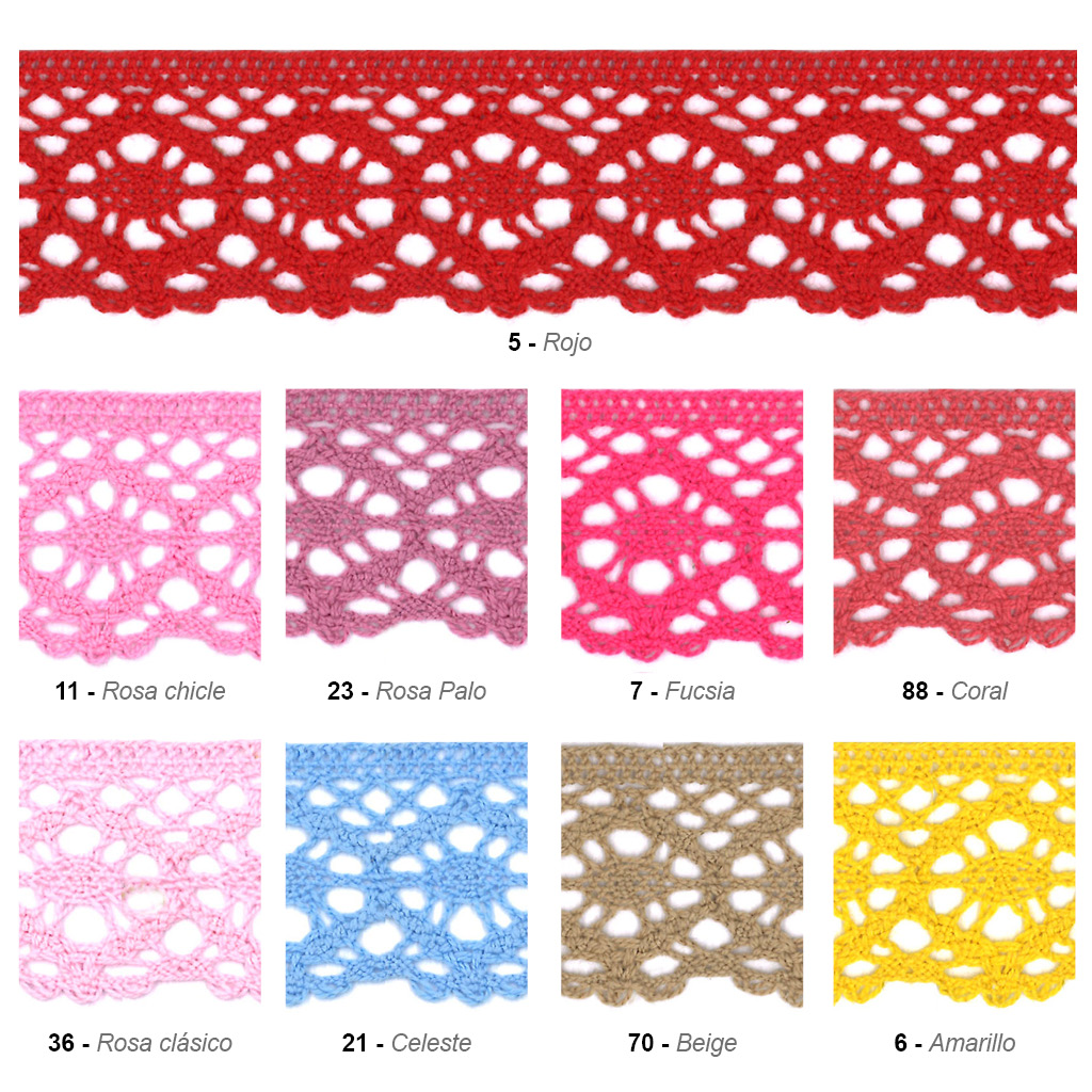 Encaje Imit.bolillo color – No mercerizado