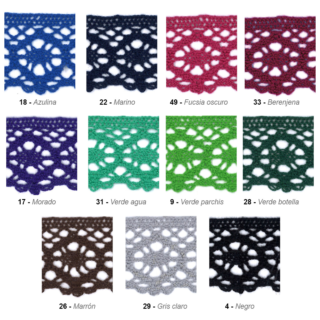 Encaje Imit.bolillo color – No mercerizado - Imagen 2