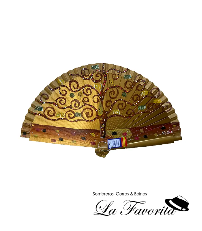 Abanico madera Árbol de la vida – Aire Distinto