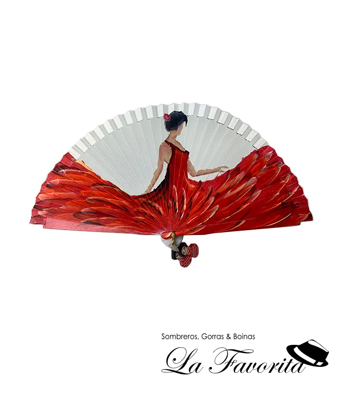 Abanico madera Chica Flamenco – Aire Distinto