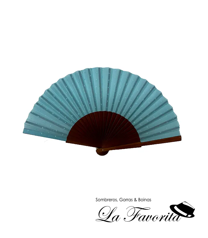 Abanico plumeti liso azul surf – Aire Distinto