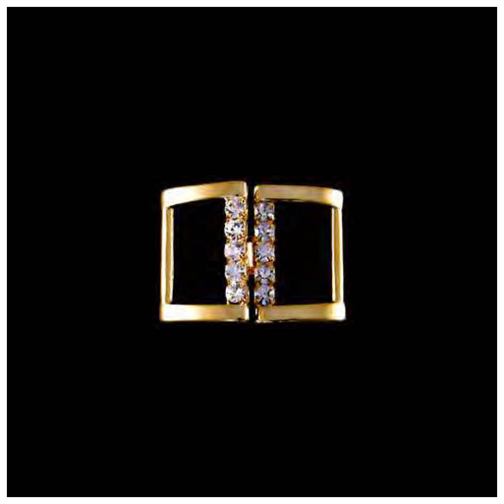 Broche metal con pedrería