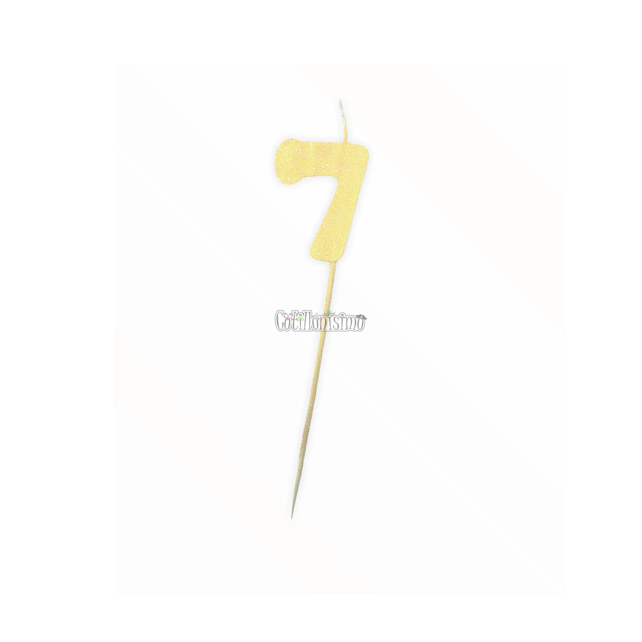 Vela Pinche Gibreada Nº7 Color Amarillo